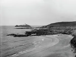Godrevy lighthouse, Gwithian, Cornwall. 1895 Godrevy lighthouse, Gwithian, Cornwall. 1895