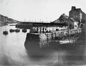 Harbour walls, Polperro, Cornwall. Probably 1861 Harbour walls, Polperro, Cornwall. Probably 1861