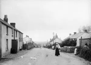 Looking west down Truck Hill, Probus, Cornwall. 1900s Looking west down Truck Hill, Probus, Cornwall. 1900s