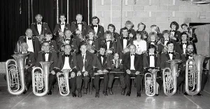 Lostwithiel Band, Lostwithiel, Cornwall. November 1989 Lostwithiel Band, Lostwithiel, Cornwall. November 1989