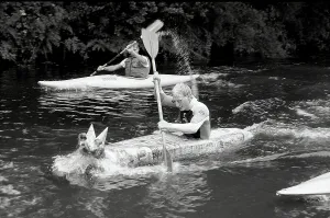 Paper Canoe, Lostwithiel, Cornwall. June 1990 Paper Canoe, Lostwithiel, Cornwall. June 1990