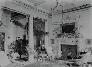 Great House Prints: Print of the Entrance Hall at Carclew House, Mylor