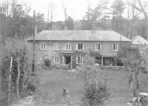 Pub Prints: Print of Falcon Inn rear in winter or early spring, St Mawgan in Pydar