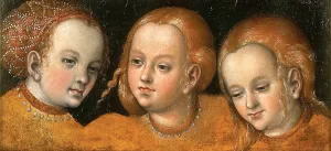 Study of Three Girls Heads, Lucas Cranach the elder (1472-1553) Study of Three Girls Heads, Lucas Cranach the elder (1472-1553)