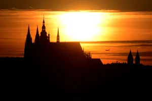 Castle-Prague-Czech-sunset-Tourism- Castle-Prague-Czech-sunset-Tourism-