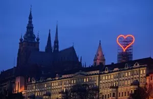Images Dated 18th November 2002: Czech-Prague-Castle- Heart-Love