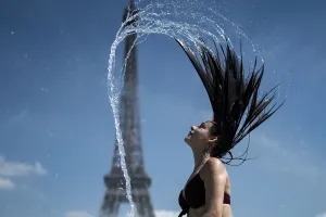 France-Eiffel Tower-woman-water-hair France-Eiffel Tower-woman-water-hair