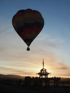 Hot Air Balloon above the Solar Temple Hot Air Balloon above the Solar Temple