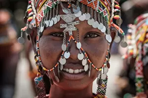 Lake Turkana National Parks Collection: Kenya-Culture-Festival-Turkana-Woman-Face