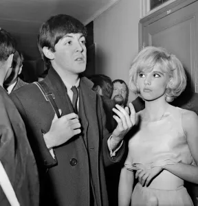 Paul Mc Cartney with French singer Sylvie Vartan Paul Mc Cartney with French singer Sylvie Vartan
