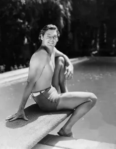 Portrait of US swimmer Johnny Weissmuller Portrait of US swimmer Johnny Weissmuller