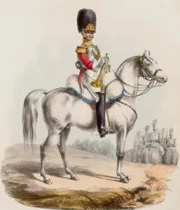 1st Life Guards, Trumpeter, 1828 (lithograph) 1st Life Guards, Trumpeter, 1828 (lithograph)