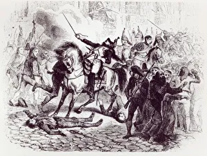 2nd of May 1808, Insurrection in Madrid, from Histoire de Napoleon by M. de Norvins, 1839 (engraving) (b/w photo) 2nd of May 1808, Insurrection in Madrid, from Histoire de Napoleon by M. de Norvins, 1839 (engraving) (b/w photo)