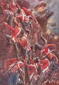 The 5th Division storming by escalade the ramparts of San Vincente at the Taking of The 5th Division storming by escalade the ramparts of San Vincente at the Taking of