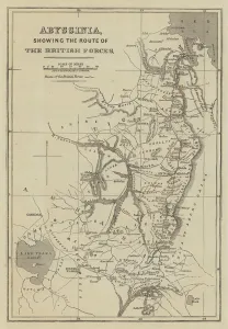 Abyssinia, showing the Route of the British Forces (engraving) Abyssinia, showing the Route of the British Forces (engraving)
