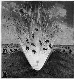 Accidental explosion of a war mine, Arras (Pas de Calais, 62), October 6, 1885 Accidental explosion of a war mine, Arras (Pas de Calais, 62), October 6, 1885