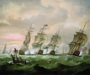 Admiral Sir Edward Hawke defeating Admiral M. de Conflans in the Bay of Biscay Admiral Sir Edward Hawke defeating Admiral M. de Conflans in the Bay of Biscay