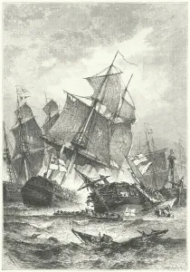 Admiral Villeneuve's defeat at the Battle of Trafalgar, 1805 (engraving) Admiral Villeneuve's defeat at the Battle of Trafalgar, 1805 (engraving)