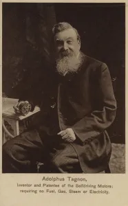 Adolphus Tagnon, inventor of selfdriving motors (b/w photo) Adolphus Tagnon, inventor of selfdriving motors (b/w photo)
