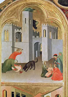 Agostino Novella Rescuing a Child who has been Bitten by a Dog, detail from the Blessed Agostino Novello Altarpiece, c Agostino Novella Rescuing a Child who has been Bitten by a Dog, detail from the Blessed Agostino Novello Altarpiece, c
