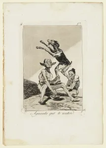 Aguarda Que Te Unten, plate from Los Caprichos, 1799 (etching & aquatint) Aguarda Que Te Unten, plate from Los Caprichos, 1799 (etching & aquatint)