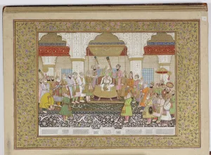 Album of Mughal dynastic genealogy, 1855 (opaque w/c & gold on paper) Album of Mughal dynastic genealogy, 1855 (opaque w/c & gold on paper)