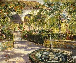 Alcazar Gardens, Seville, (oil on canvasboard) Alcazar Gardens, Seville, (oil on canvasboard)