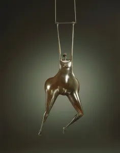 We are All Hanging On III, (bronze with brown patina) We are All Hanging On III, (bronze with brown patina)