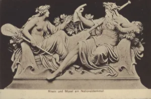 Allegorical figures representing the Rhine and the Mosel on the Nationaldenkmal Allegorical figures representing the Rhine and the Mosel on the Nationaldenkmal