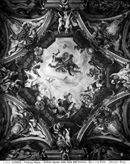 Allegory of Winter, on the vault of the Winter Room (fresco) (b/w photo) Allegory of Winter, on the vault of the Winter Room (fresco) (b/w photo)