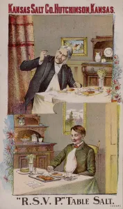 American trade card advertising the Kansas Salt Company, Hutchinson American trade card advertising the Kansas Salt Company, Hutchinson