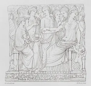 Ancient Greek marble sarcophagus from Akragas (Agrigentum), Sicily (engraving) Ancient Greek marble sarcophagus from Akragas (Agrigentum), Sicily (engraving)