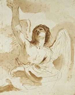 An Angel (pen and brown ink with brown wash on off-white paper) An Angel (pen and brown ink with brown wash on off-white paper)