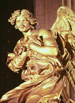 Images Dated 4th December 2007: Angel from the tabernacle in the Blessed Sacrament Chapel, 1674 (bronze)