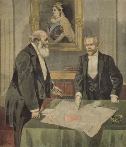 Anglo-French Convention signed in London by Paul Cambon (1843-1924) the French Ambassador Anglo-French Convention signed in London by Paul Cambon (1843-1924) the French Ambassador