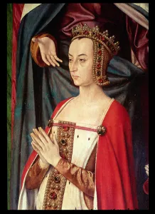 Anne of France, right wing of the Bourbon Altarpiece (detail) Anne of France, right wing of the Bourbon Altarpiece (detail)