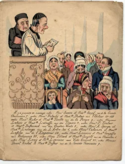 Announcement of promises of marriage at the mass of a church by the parish Announcement of promises of marriage at the mass of a church by the parish