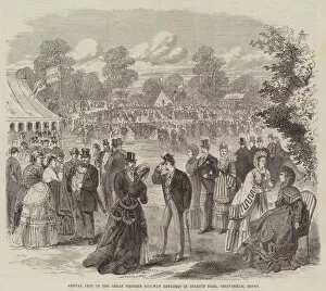 Annual Fete of the Great Western Railway Employes in Beckett Park, Shrivenham, Berks (engraving)
