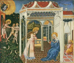 The Annunciation and Expulsion from Paradise, c. 1435 (tempera on panel) The Annunciation and Expulsion from Paradise, c. 1435 (tempera on panel)