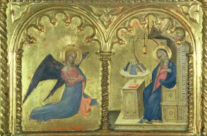The Annunciation, detail from a polytych depicting The Lives of the Saints The Annunciation, detail from a polytych depicting The Lives of the Saints