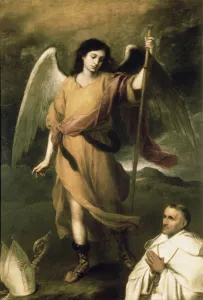 Archangel Raphael with Bishop Domonte (oil on canvas) Archangel Raphael with Bishop Domonte (oil on canvas)