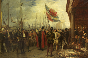 The Call to Arms - Plymouth Quay, 1588, 1894 (oil on canvas) The Call to Arms - Plymouth Quay, 1588, 1894 (oil on canvas)