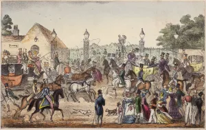 The Arrival, or Western Entrance to Cockney Land (coloured engraving) The Arrival, or Western Entrance to Cockney Land (coloured engraving)