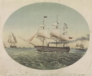 Steamship History Prints: The ship The Duke of Wellington, 1852 (lithograph)