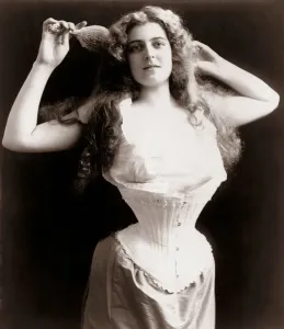 American Woman Wearing Corset, 1899 Silver Print