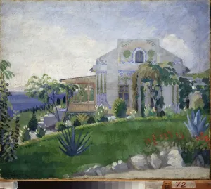 View of the Zhukovsky Estate at Kuchuk-Koy Print 1913 Utkin