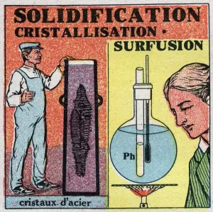 Anonymous Engraving Prints: Changes in states: solidification and crystallization. Formation of steel crystals