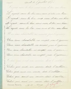 Cursive Script Writing Notebook Print, c1880-1900