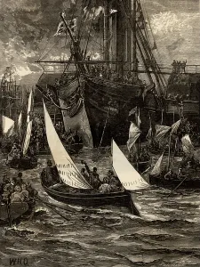 Isambard Kingdom Brunel Designs Prints: Arrival of the Great Western at New York (1838)