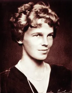 Prints of GIA4799989 Portrait of Amelia Earhart (1898-1937), American aviator Pioneer Prints: Print of Amelia Earhart, a portrait of the American aviator